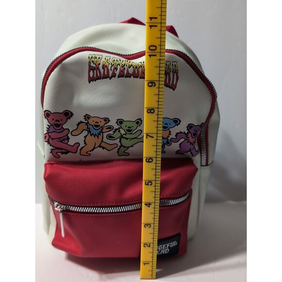 Grateful Dead Mini Backpack White/Red Straps Dancing Bears Pattern & Logo NWT - Picture 10 of 12